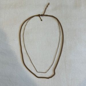 Ellie Vail Gold Double Layered Chain Necklace